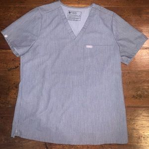 Figs Catarina One Pocket Scrub Top- Graphite Grey Medium